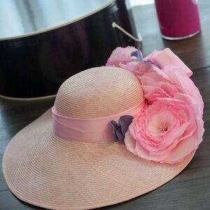 Pink Floral Women's Hat Kentucky derby or tea party hat